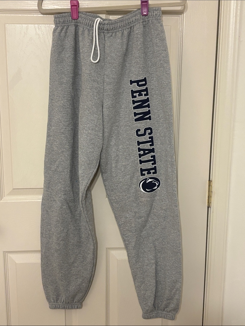 Gildan Gray Penn State Sweatpants with Navy Logo